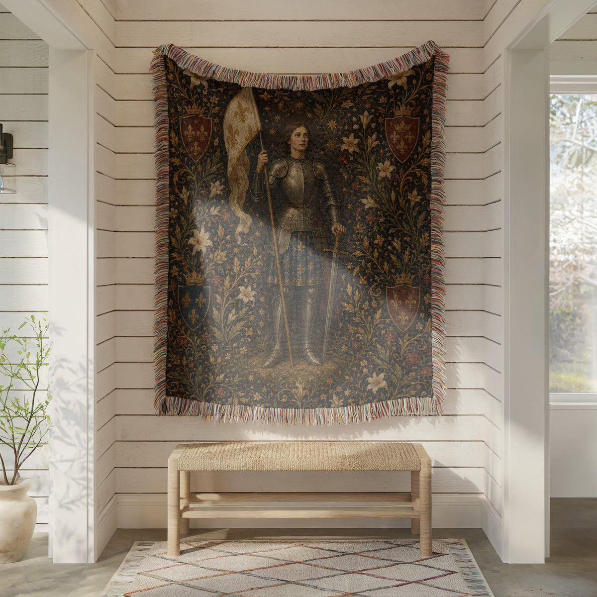 Joan of Arc Woven Blanket
