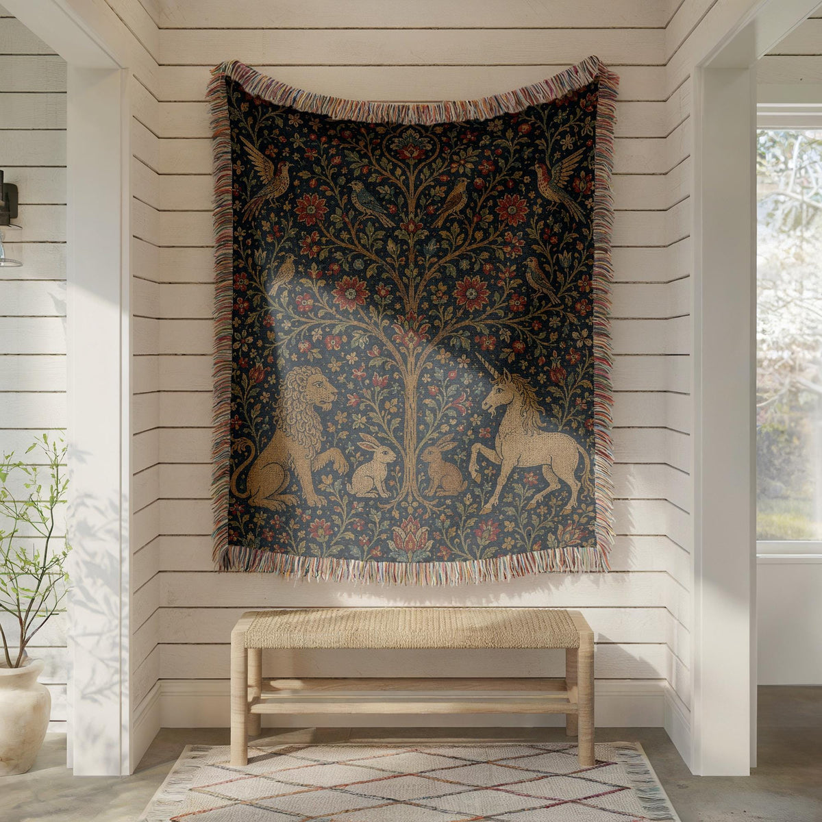 Tree of Life Woven Blanket
