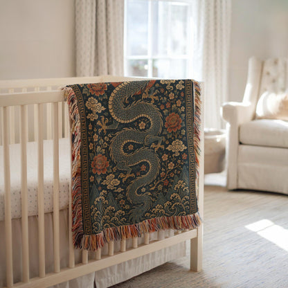 Chinese Dragon Woven Blanket