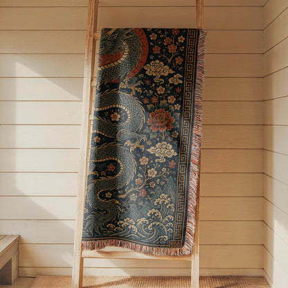 Chinese Dragon Woven Blanket
