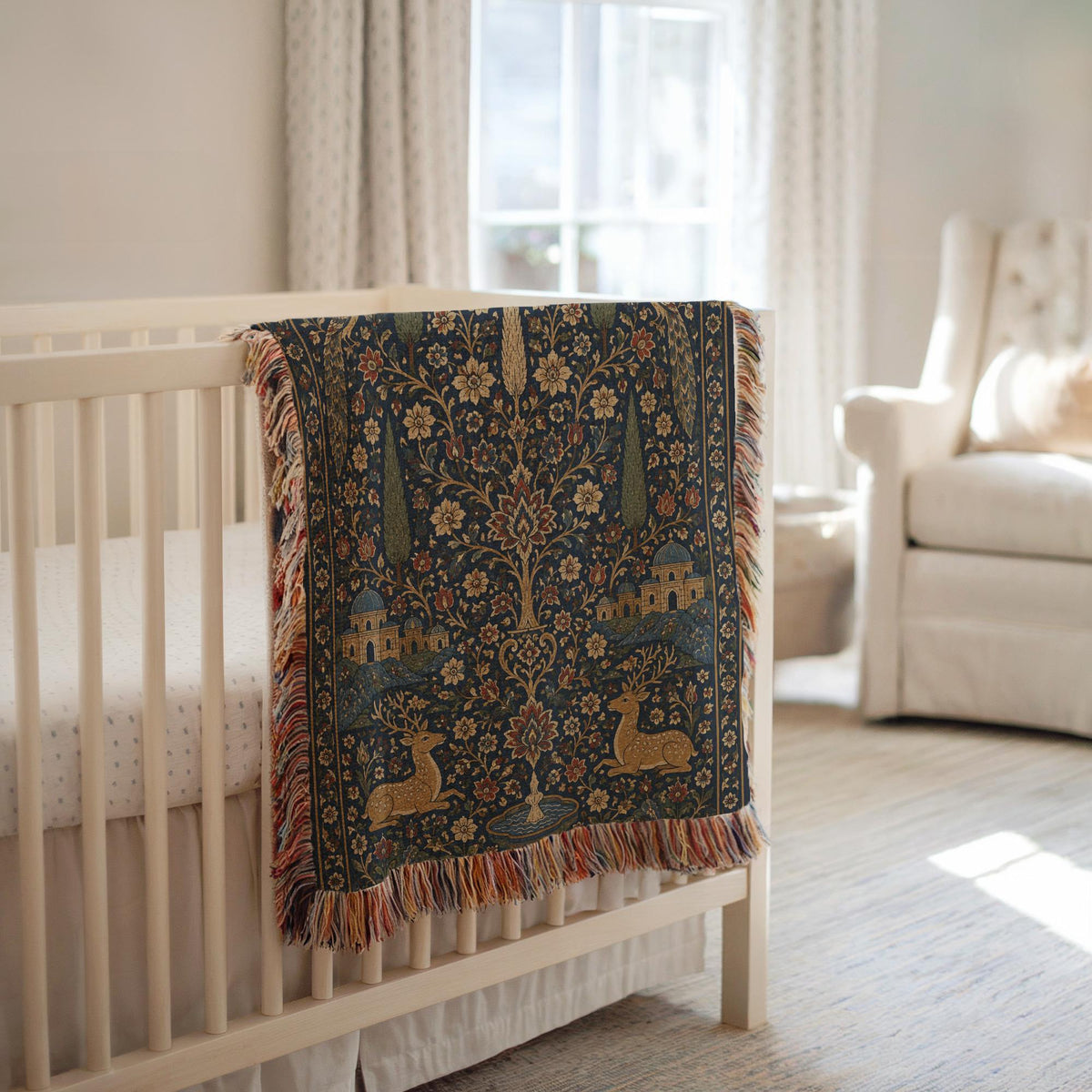 Persian Tree of Life Woven Blanket