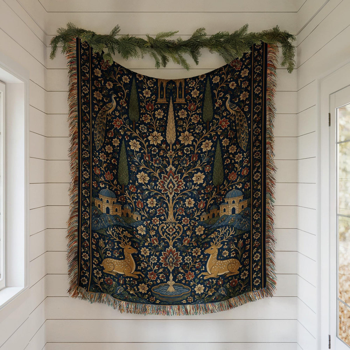 Persian Tree of Life Woven Blanket