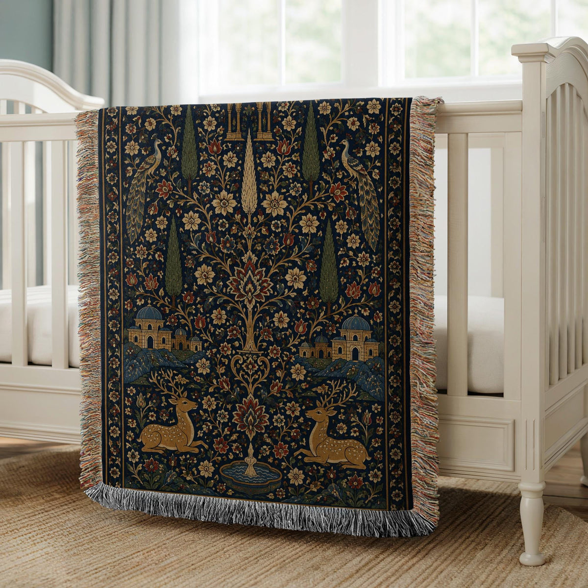 Persian Tree of Life Woven Blanket