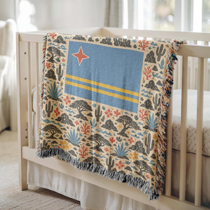 Aruba Flag Woven Blanket