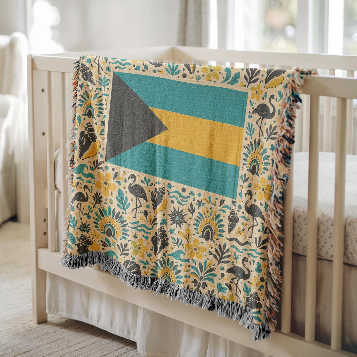 Bahamas Flag Woven Blanket