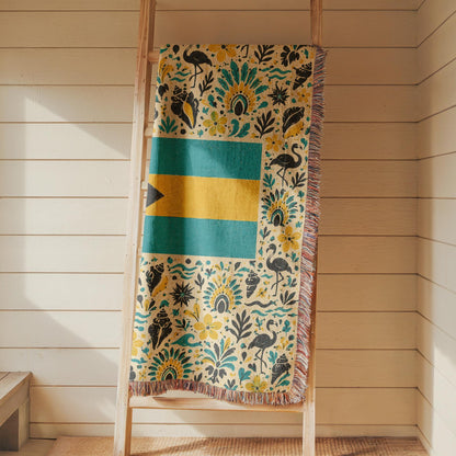 Bahamas Flag Woven Blanket