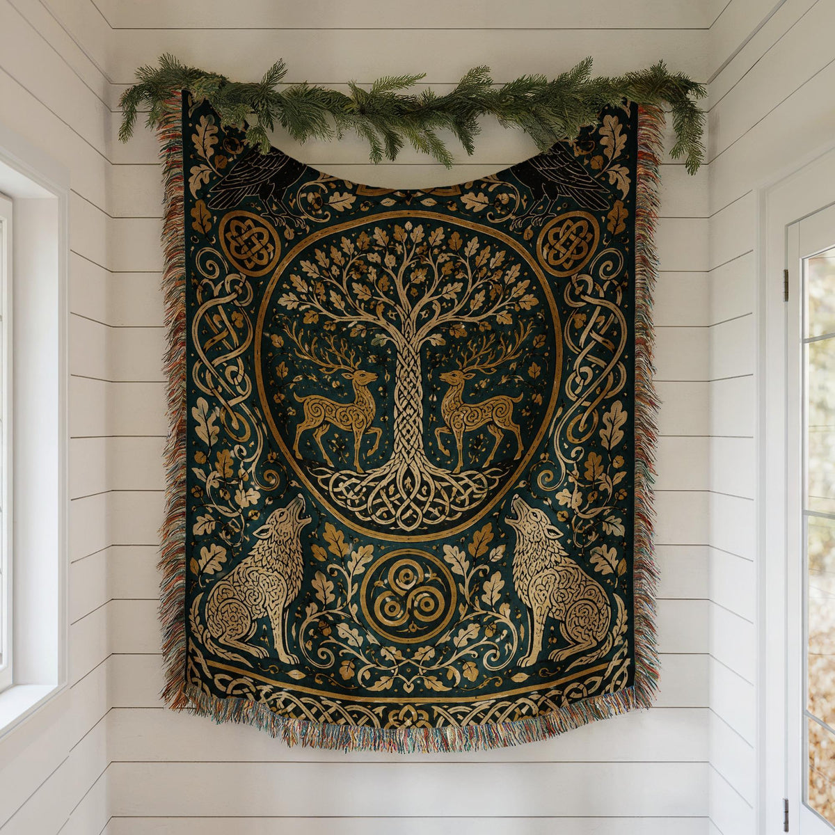 Tree of Life Woven Blanket
