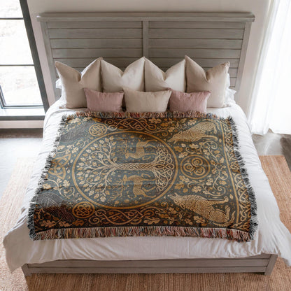 Tree of Life Woven Blanket