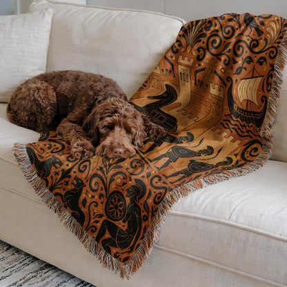 Trojan Horse Woven Blanket