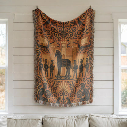 Trojan Horse Woven Blanket