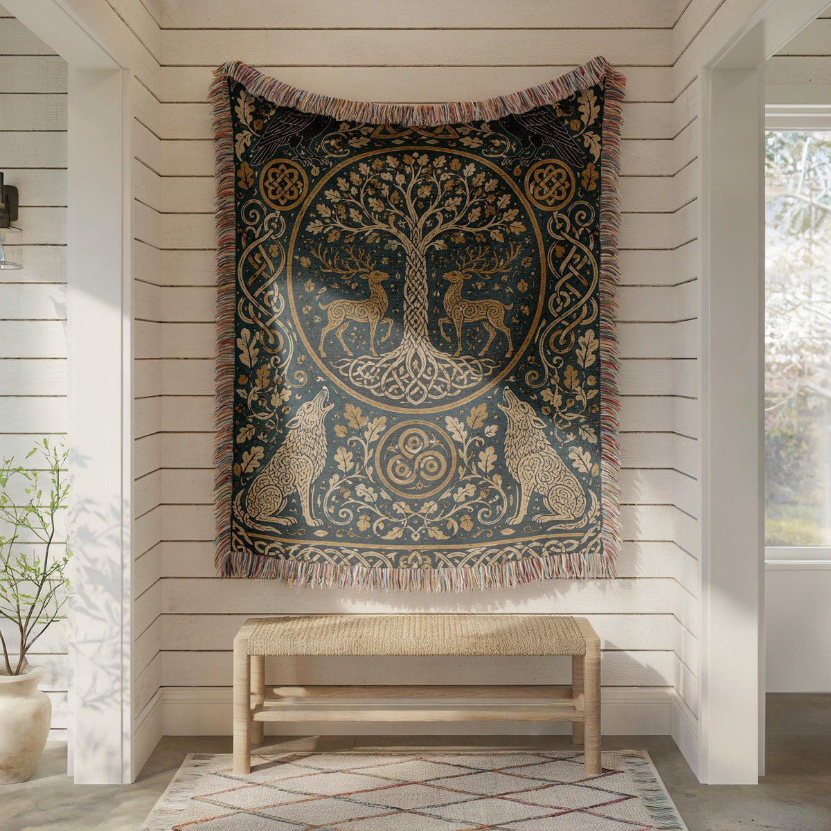 Tree of Life Woven Blanket