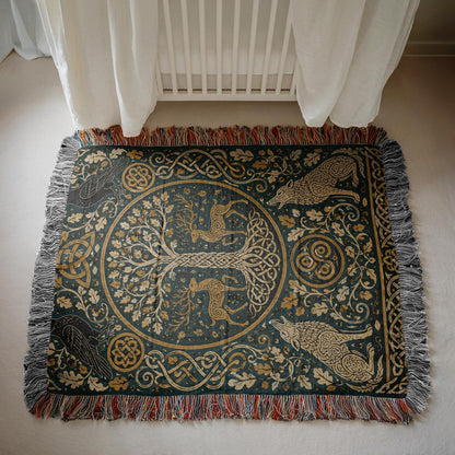 Tree of Life Woven Blanket