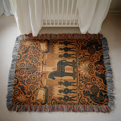 Trojan Horse Woven Blanket