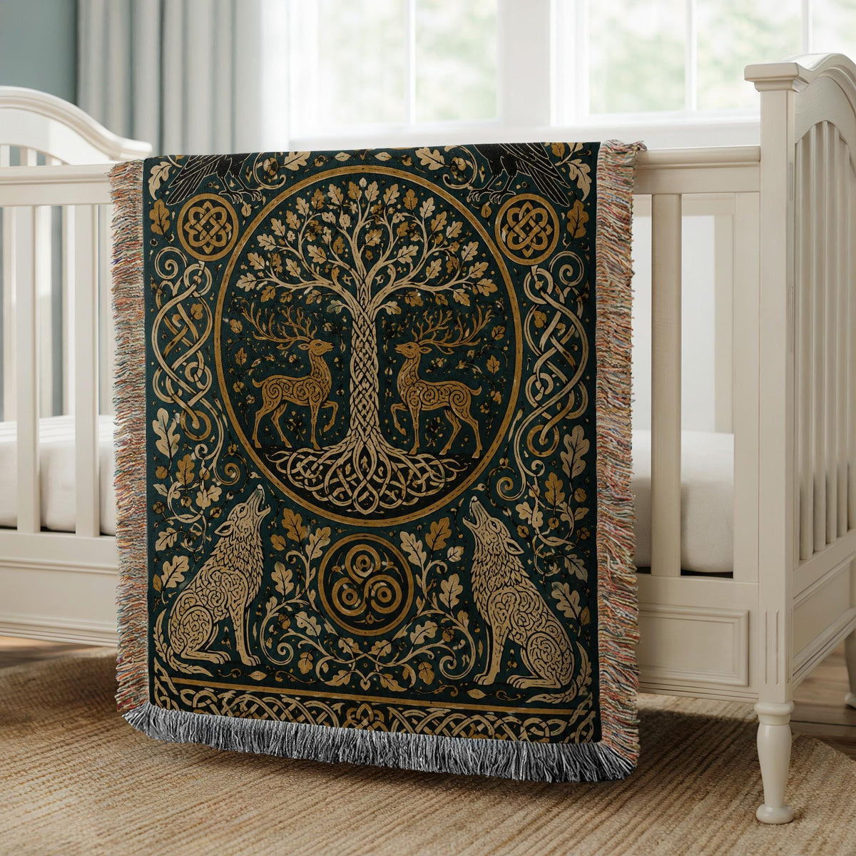 Tree of Life Woven Blanket