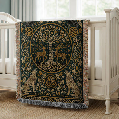Tree of Life Woven Blanket