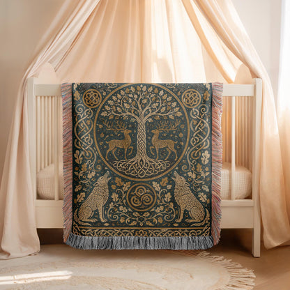Tree of Life Woven Blanket