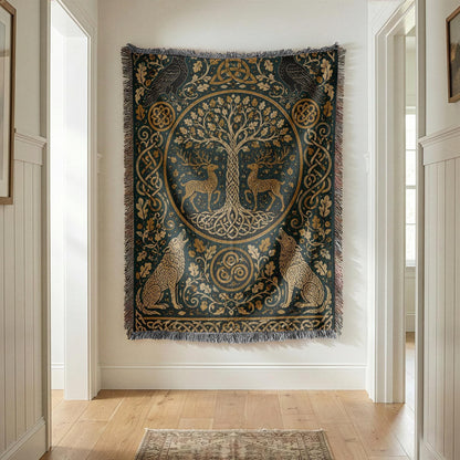 Tree of Life Woven Blanket