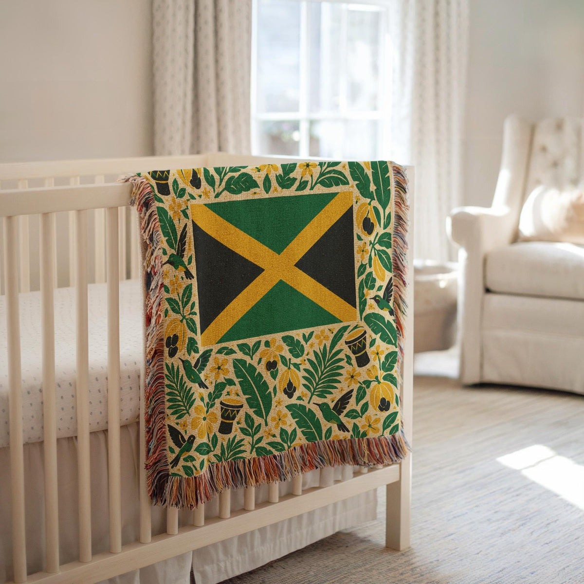 Jamaica Flag Woven Blanket