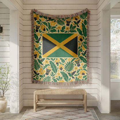 Jamaica Flag Woven Blanket
