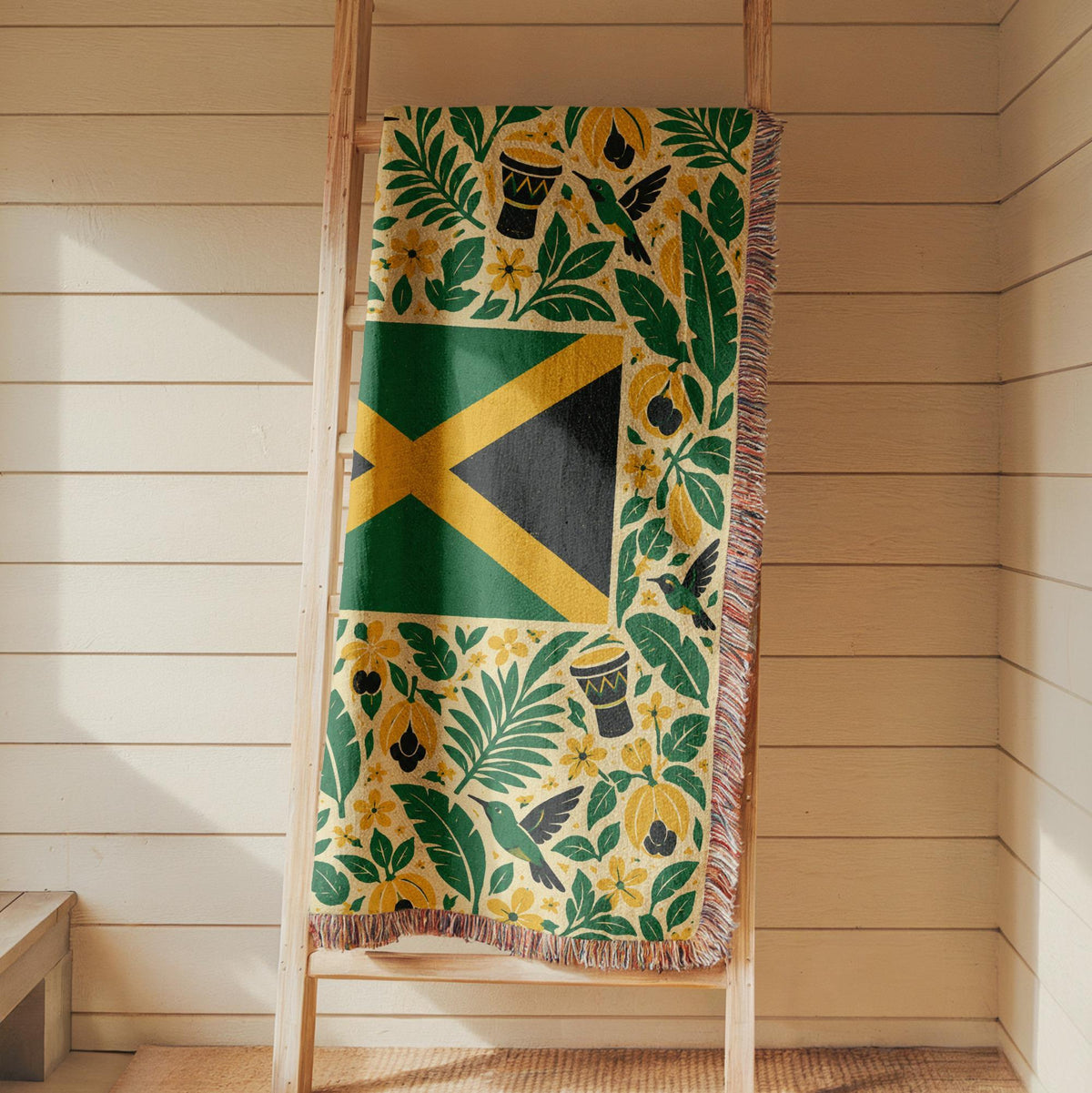 Jamaica Flag Woven Blanket