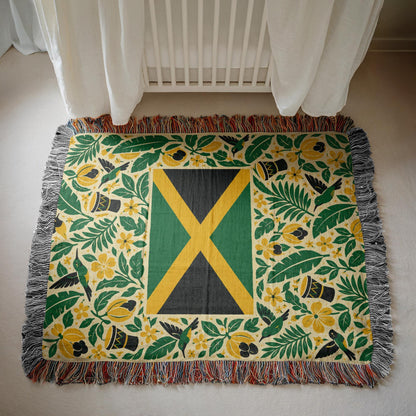 Jamaica Flag Woven Blanket