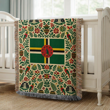 Dominica Flag Woven Blanket