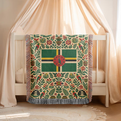 Dominica Flag Woven Blanket