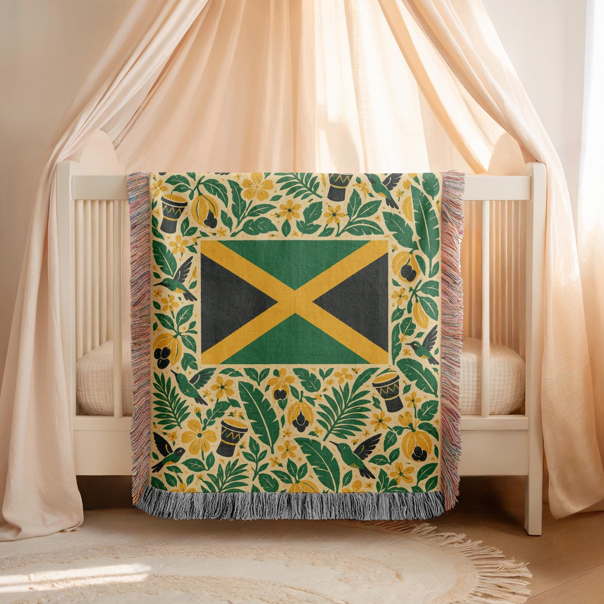 Jamaica Flag Woven Blanket