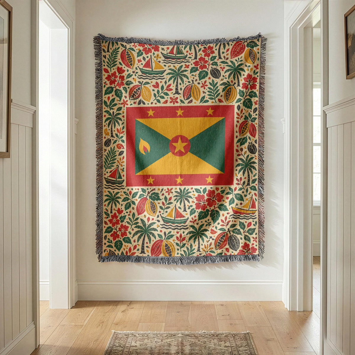 Grenada Flag Woven Blanket