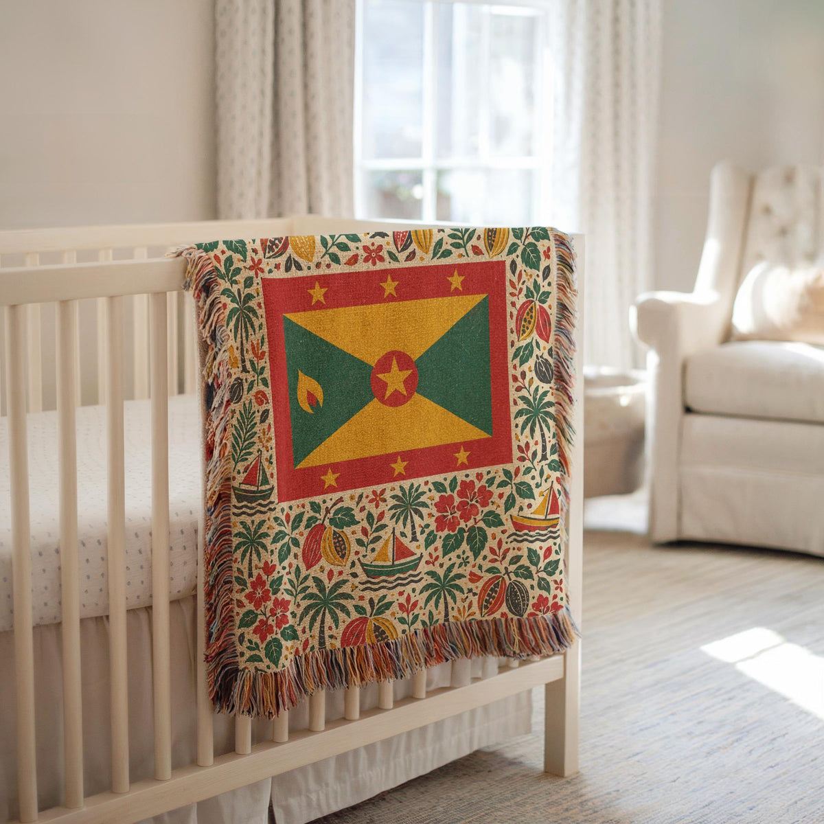 Grenada Flag Woven Blanket