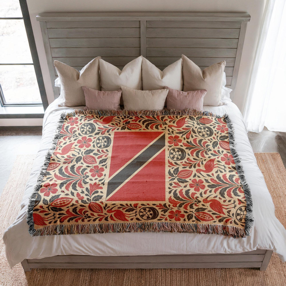 Trinidad Tobago Flag Woven Blanket