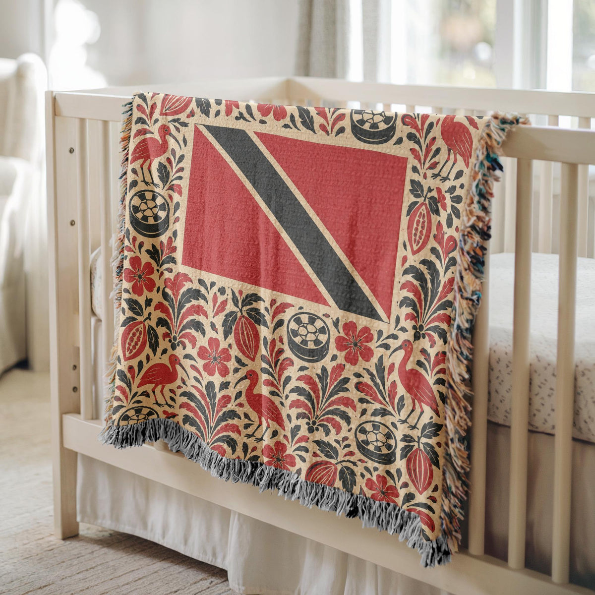 Trinidad Tobago Flag Woven Blanket