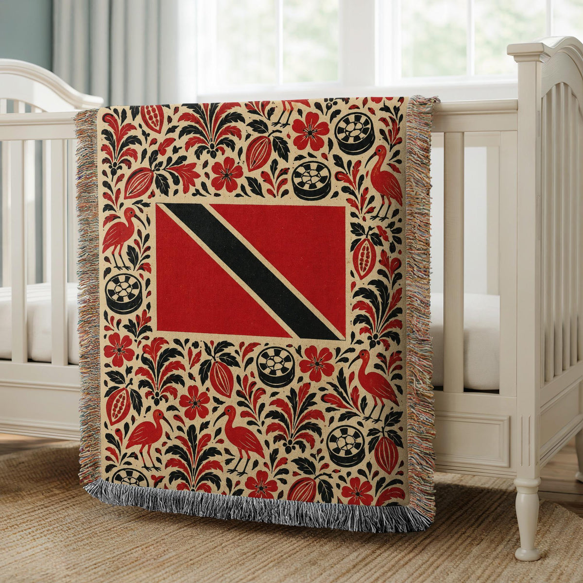 Trinidad Tobago Flag Woven Blanket