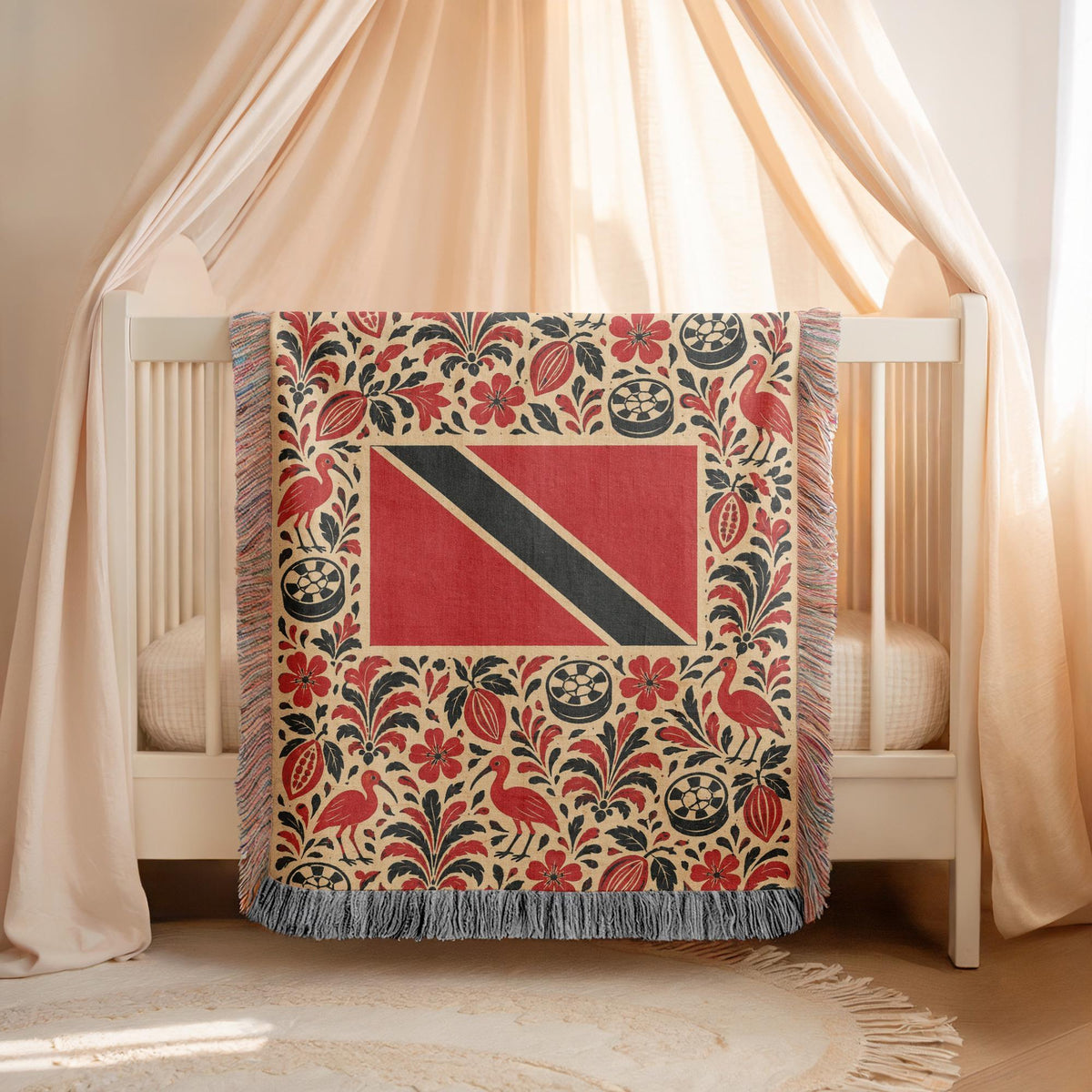 Trinidad Tobago Flag Woven Blanket