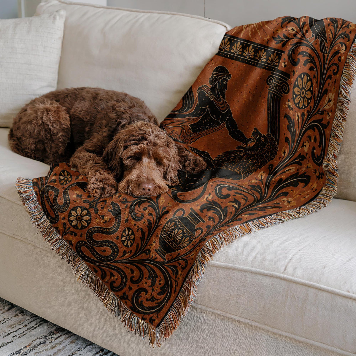 Hercules Lion Woven Blanket