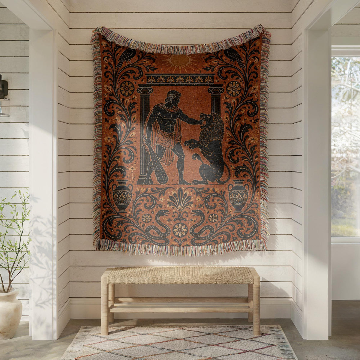 Hercules Lion Woven Blanket