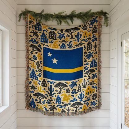 Curacao Flag Woven Blanket