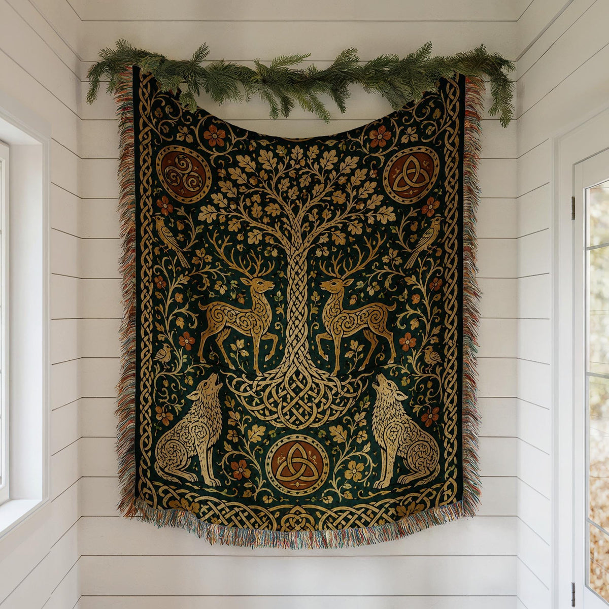 Tree of Life Woven Blanket