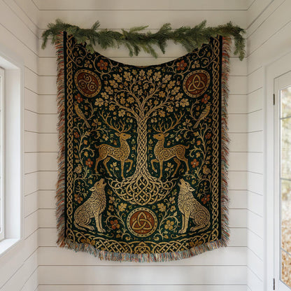 Tree of Life Woven Blanket