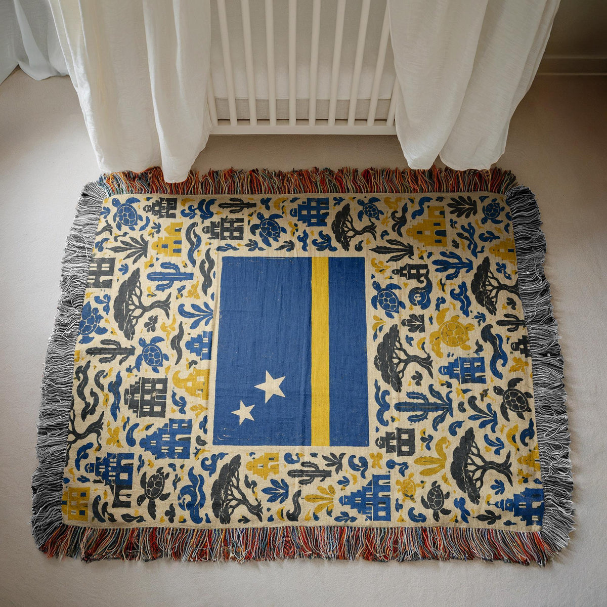 Curacao Flag Woven Blanket