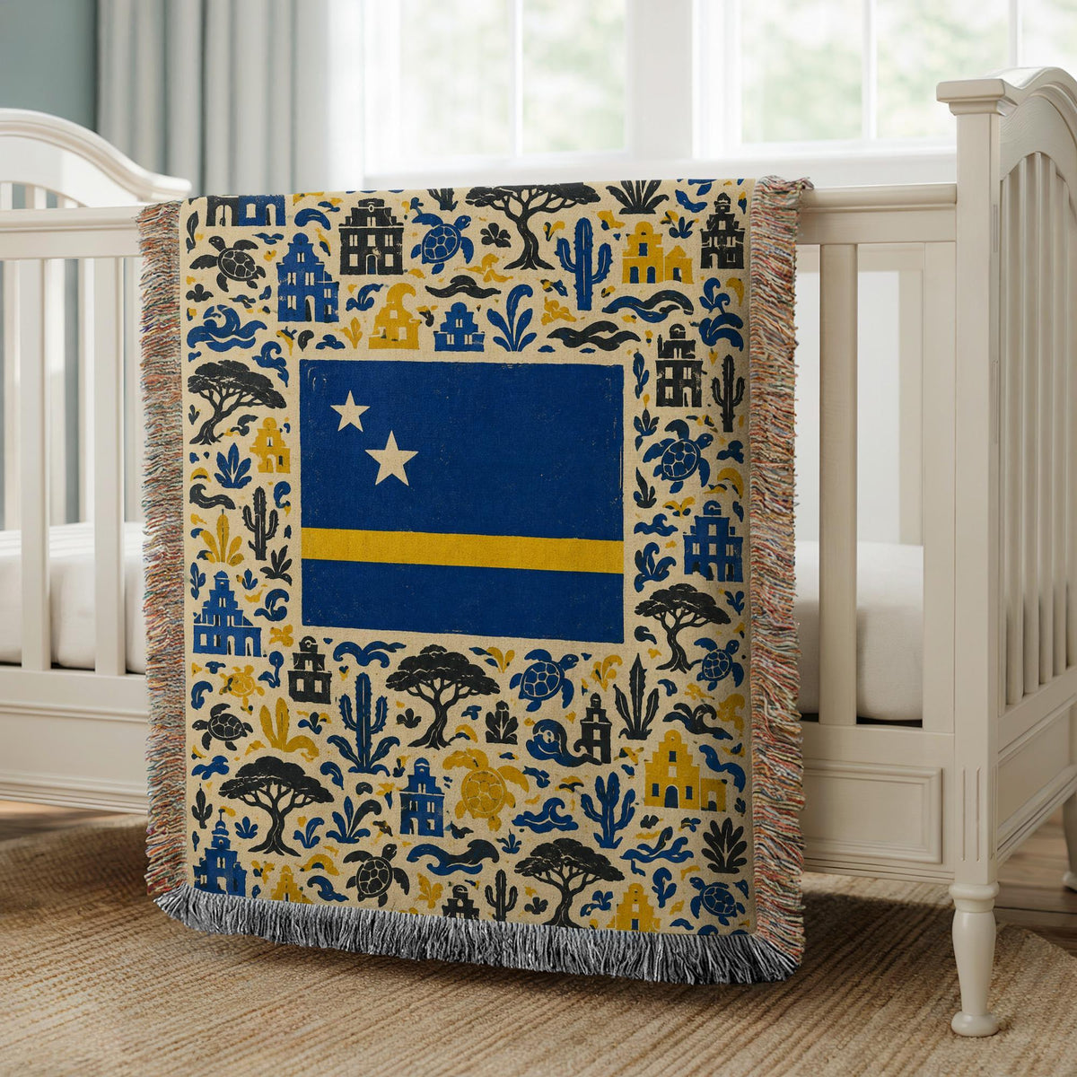 Curacao Flag Woven Blanket