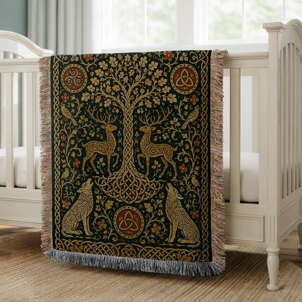 Tree of Life Woven Blanket