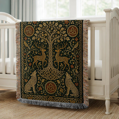 Tree of Life Woven Blanket