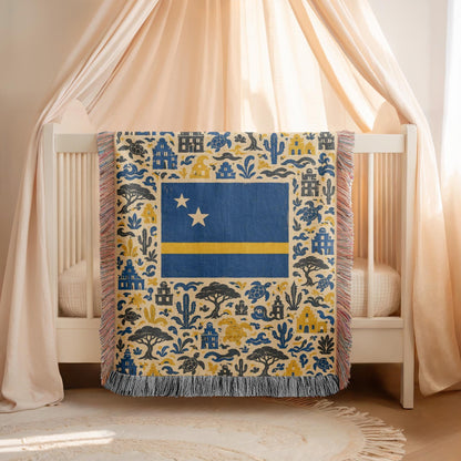 Curacao Flag Woven Blanket