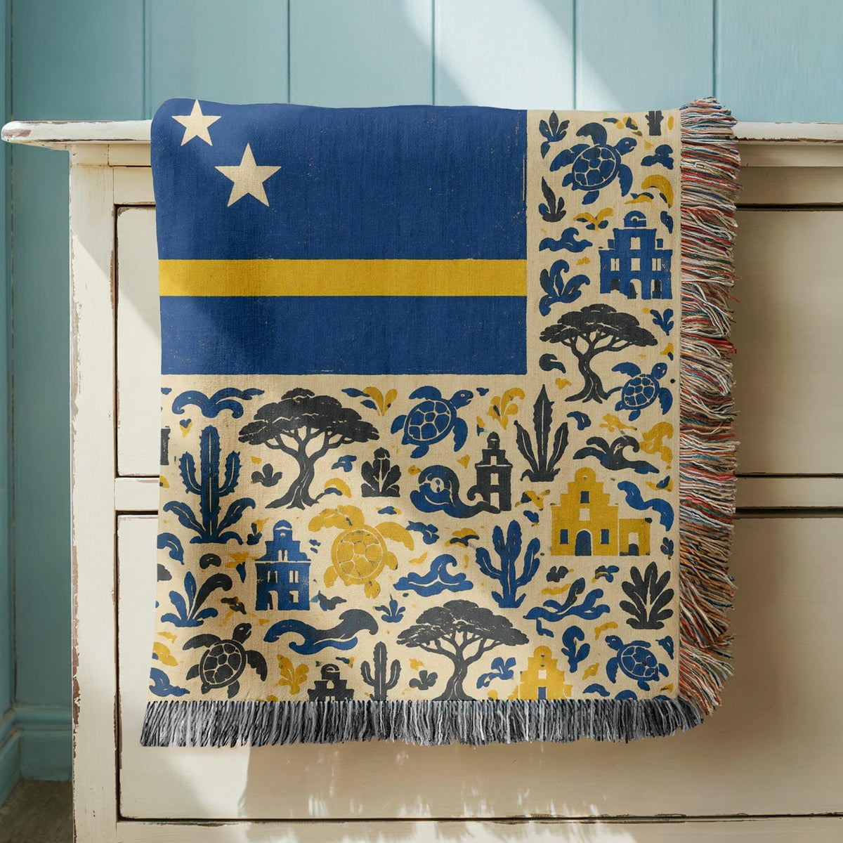 Curacao Flag Woven Blanket