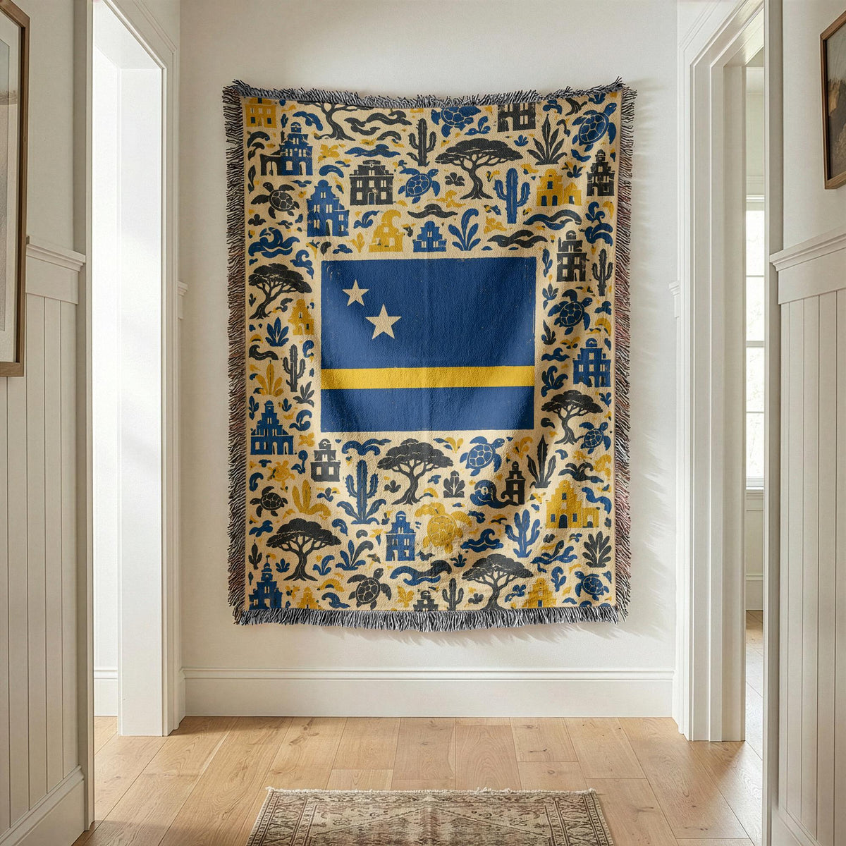 Curacao Flag Woven Blanket