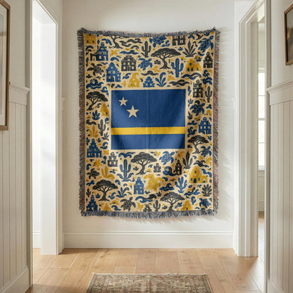 Curacao Flag Woven Blanket