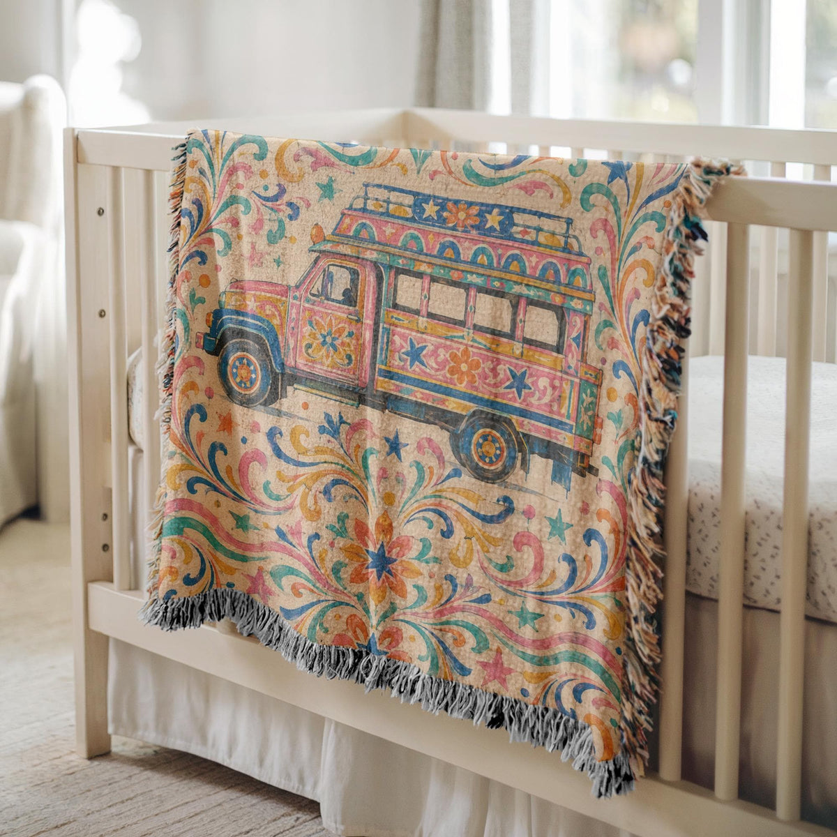 Jeepney Woven Blanket