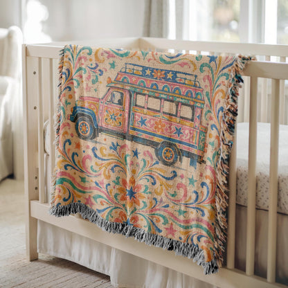 Jeepney Woven Blanket