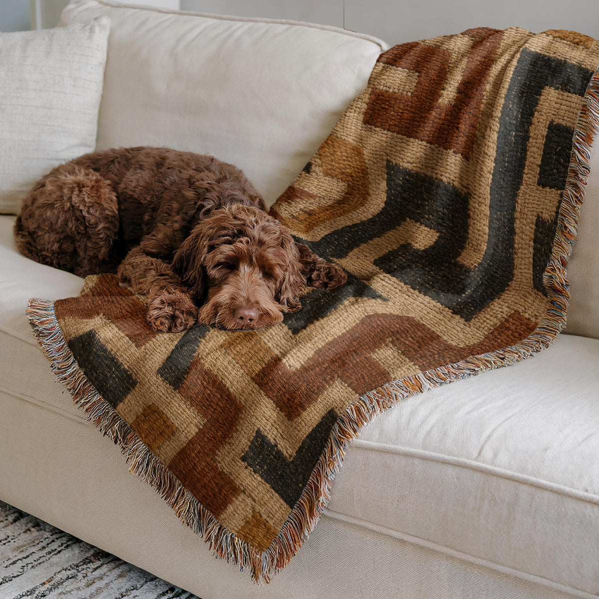 Kuba Cloth Woven Blanket